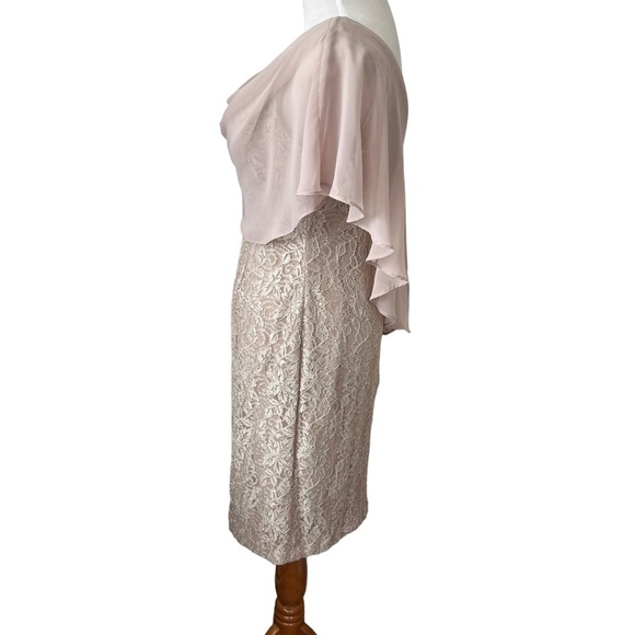 J. Howard Special Occasion Mother of the Bride Champagne Colored Dress Size 6 - Picture 3 of 15